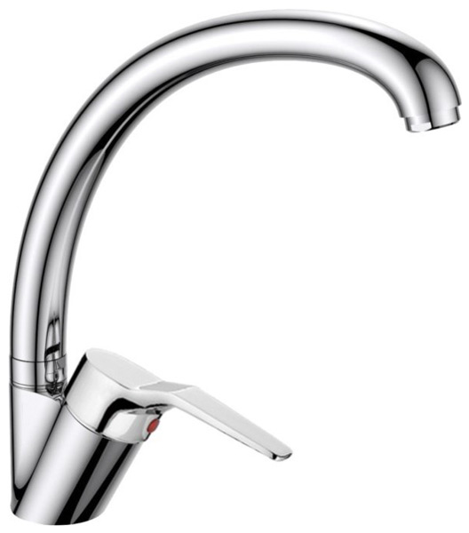 Изображение товара Смеситель для кухни Haiba HB63 хром с поворотным изливом и керамическим картриджем