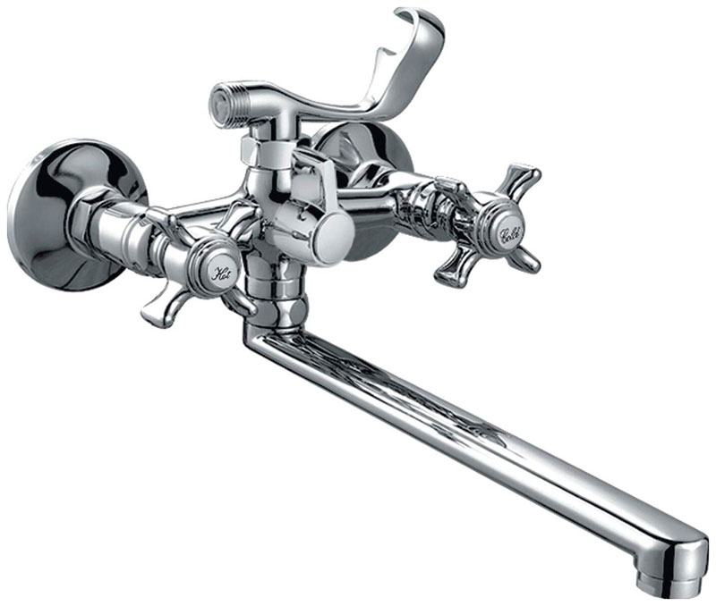 Изображение товара Смеситель для ванны Haiba HB24/хром HB2124 с душевым гарнитуром