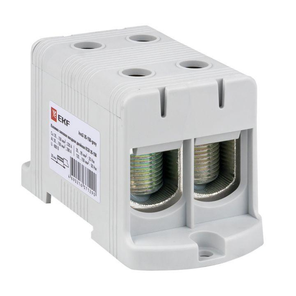 Изображение товара Изделия для электромонтажа EKF Клемма силовая вводная двойная КСВ 35-150кв.мм сер. PROxima