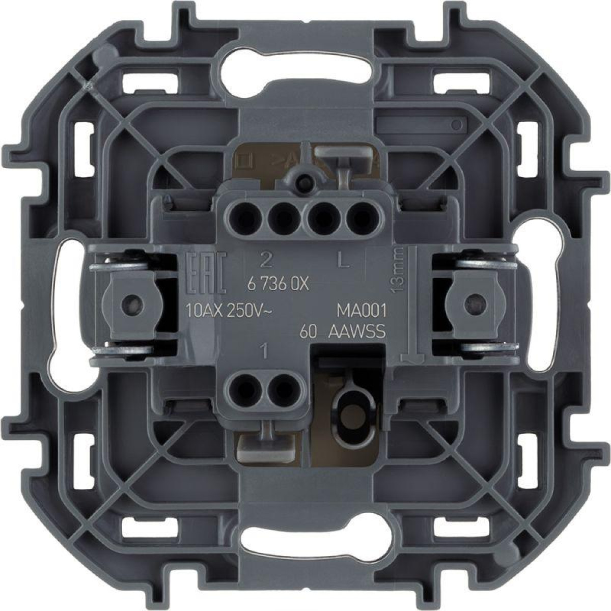 Изображение товара Выключатель Inspiria 1-кл. IP20 10А для скрытой установки