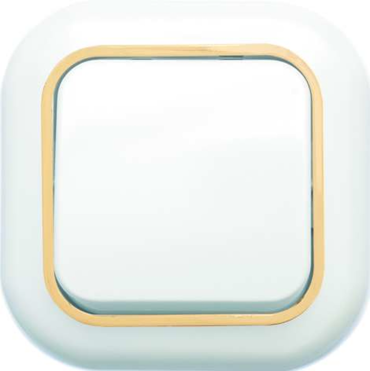 Изображение товара Выключатель 1-клавишный Валентина IP20 6А монтаж встроенный бело-золотой