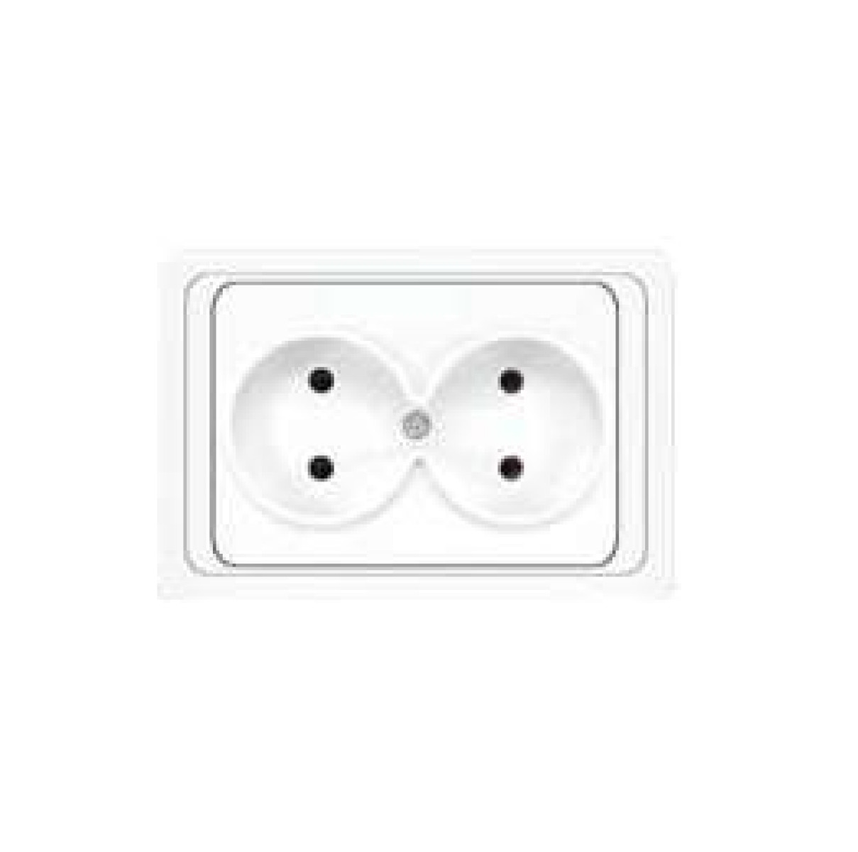 Изображение товара Универсальная встраиваемая розетка Валери 2-м СП 16А IP20 белая