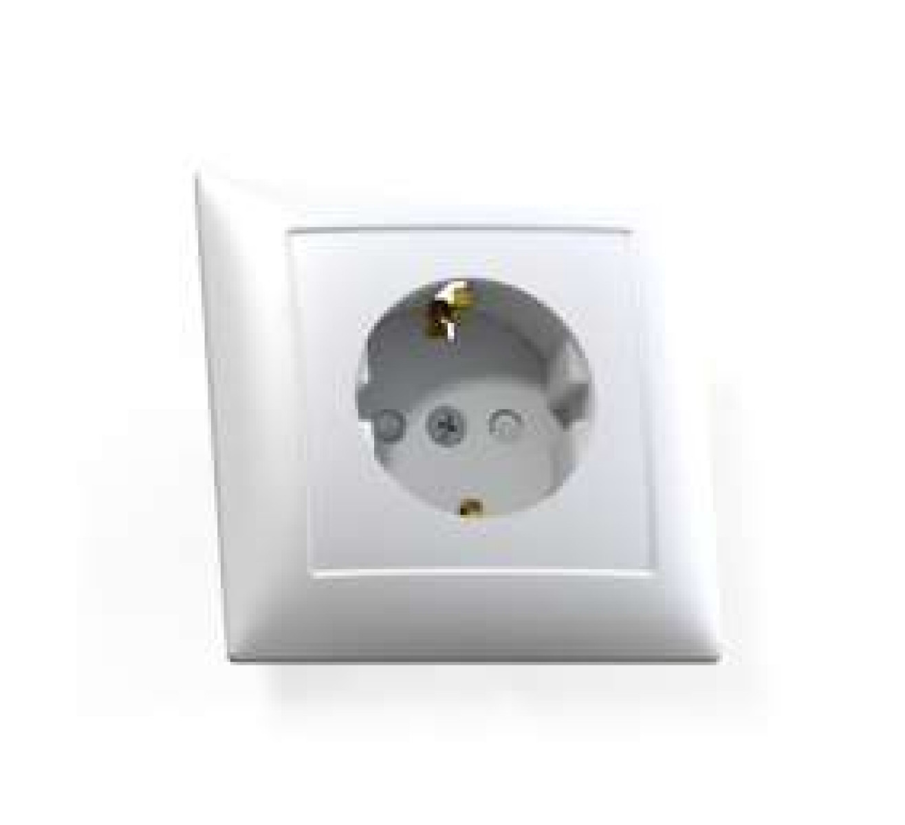 Изображение товара Розетки Кунцево-Электро Розетка 1-м СП Селена РС16-400 16А IP20 с заземл. защ. шторки бел. Кунцево