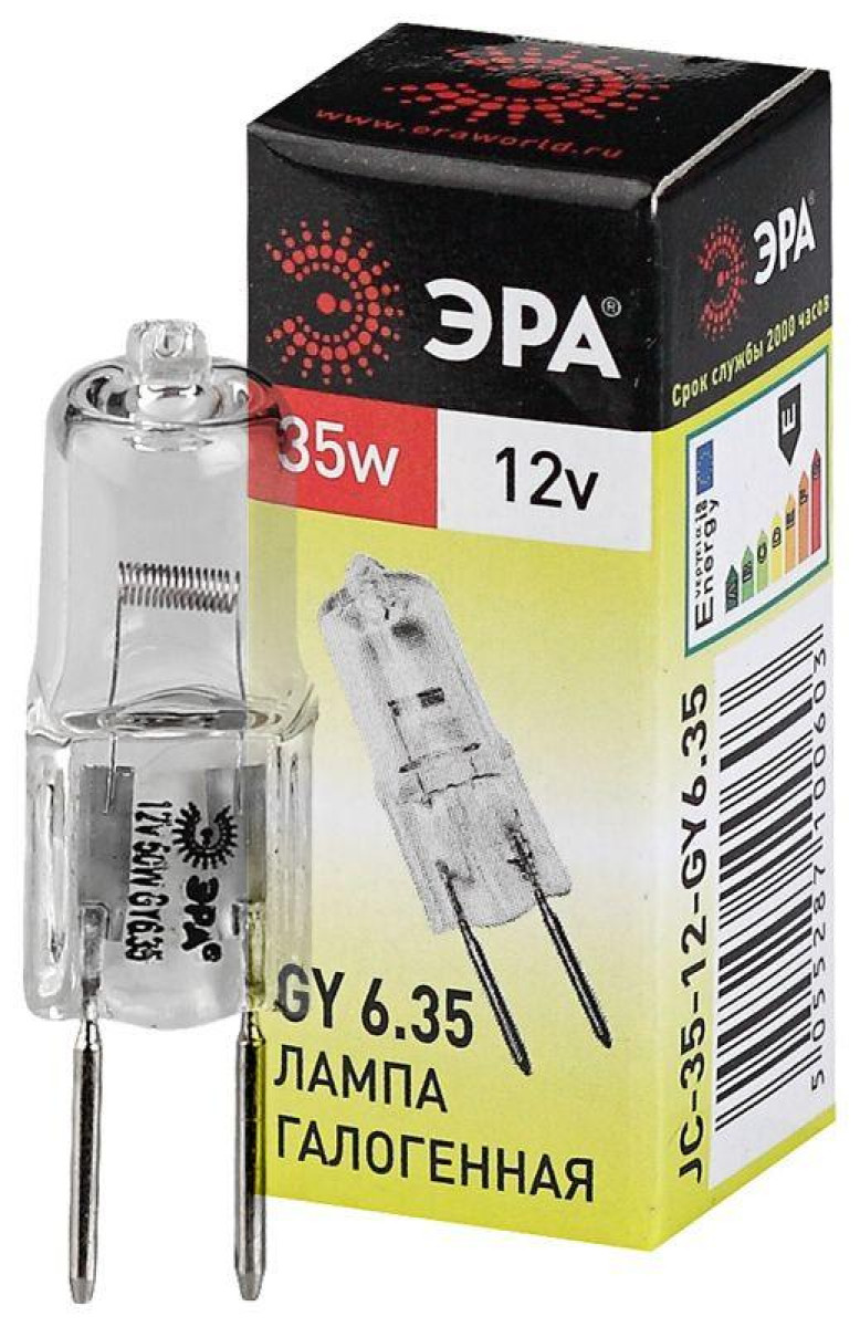Изображение товара Галогенная лампа ЭРА GY6.35-JC 35W 12V для домашнего освещения