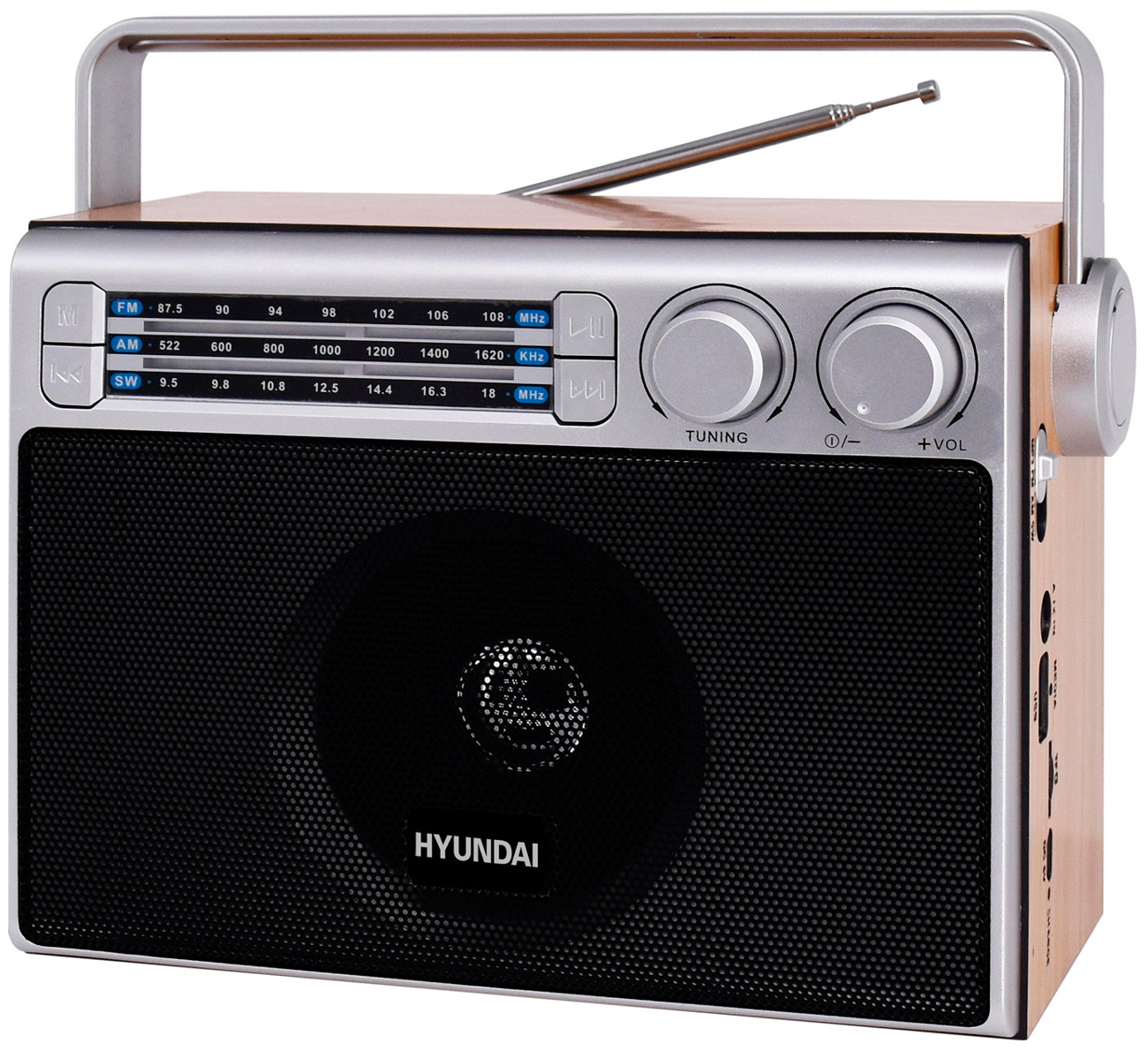 Радиоприемник настольный Hyundai H-SRS105 коричневый радиоприемник hyundai h psr140