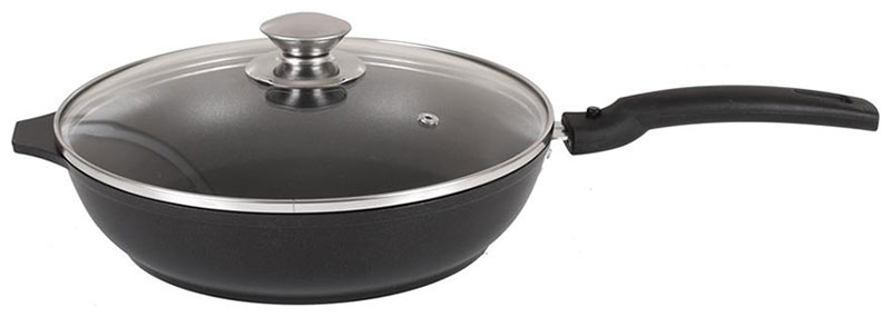 Изображение товара Сковорода Kukmara 24 см с крышкой и съемной ручкой