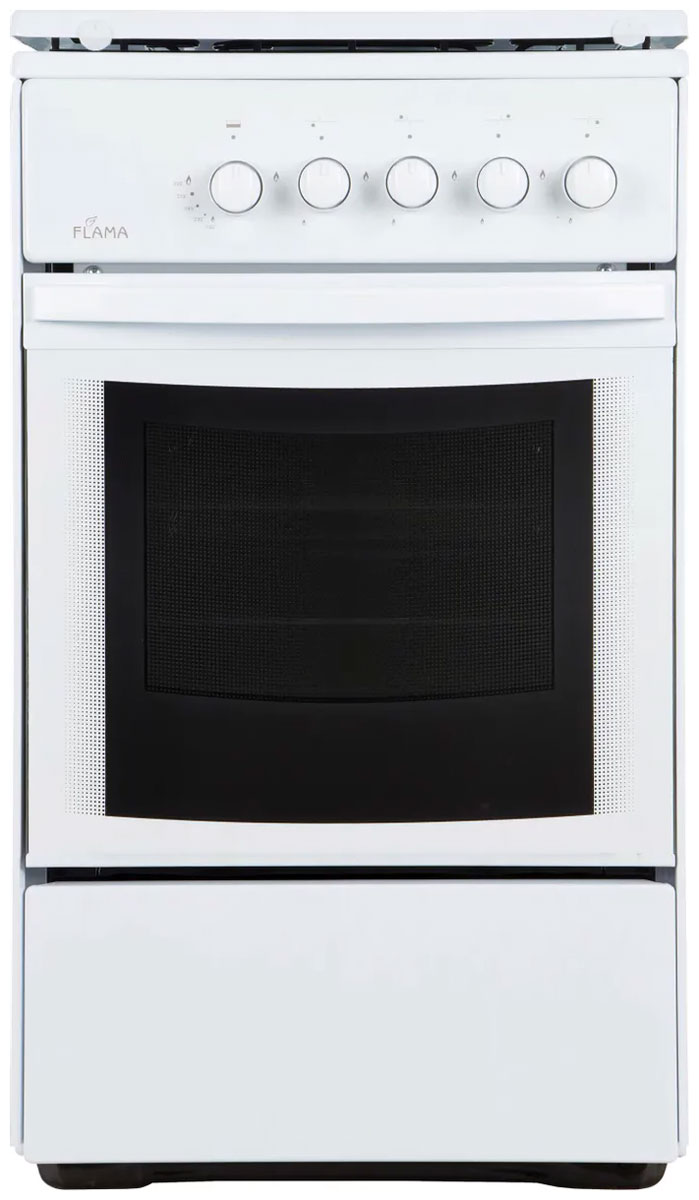 Изображение товара Газовая плита Flama RG 2401 W 4 конфорки духовка 50 л газ-контроль белая
