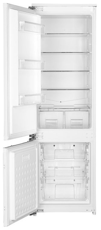 Встраиваемый двухкамерный холодильник Ascoli ADRF 225 WBI встраиваемый холодильник ascoli asl110bu
