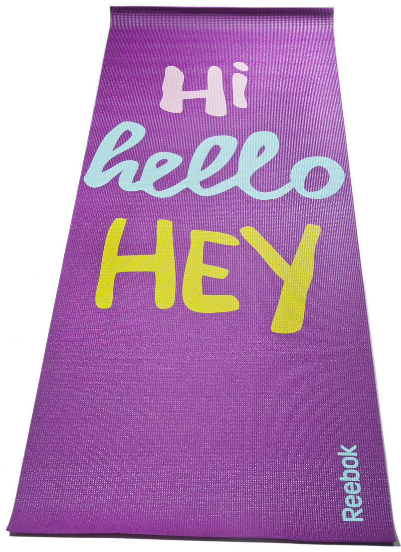 цена Тренировочный коврик (мат) для йоги Reebok 4mm Yoga Mat Crosses-Hi RAYG-11030HH