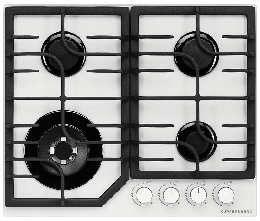 Изображение товара Газовая варочная панель Kuppersberg FG 63 W с 4 конфорками и автоматическим электроподжигом
