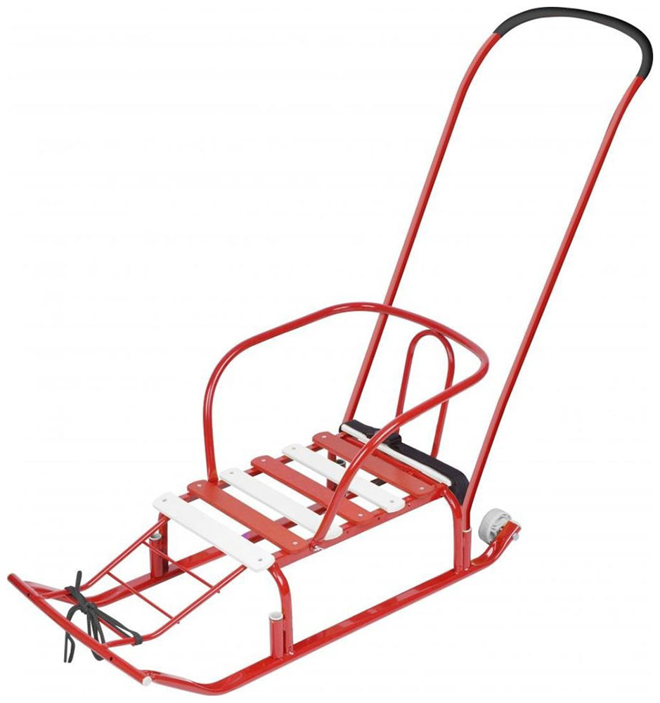 Изображение товара Санки Ника Тимка 5 Комфорт алый с удлиненной базой для зимних прогулок