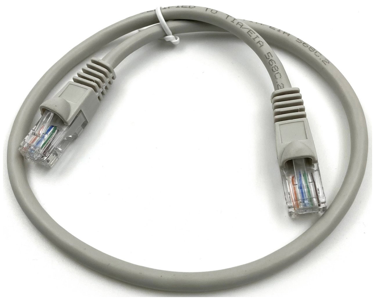 Изображение товара Патч-корд Buro UTP-5E-0,5M-G сетевой кабель Cat5E 0,5 м серый RJ-45 RJ-45