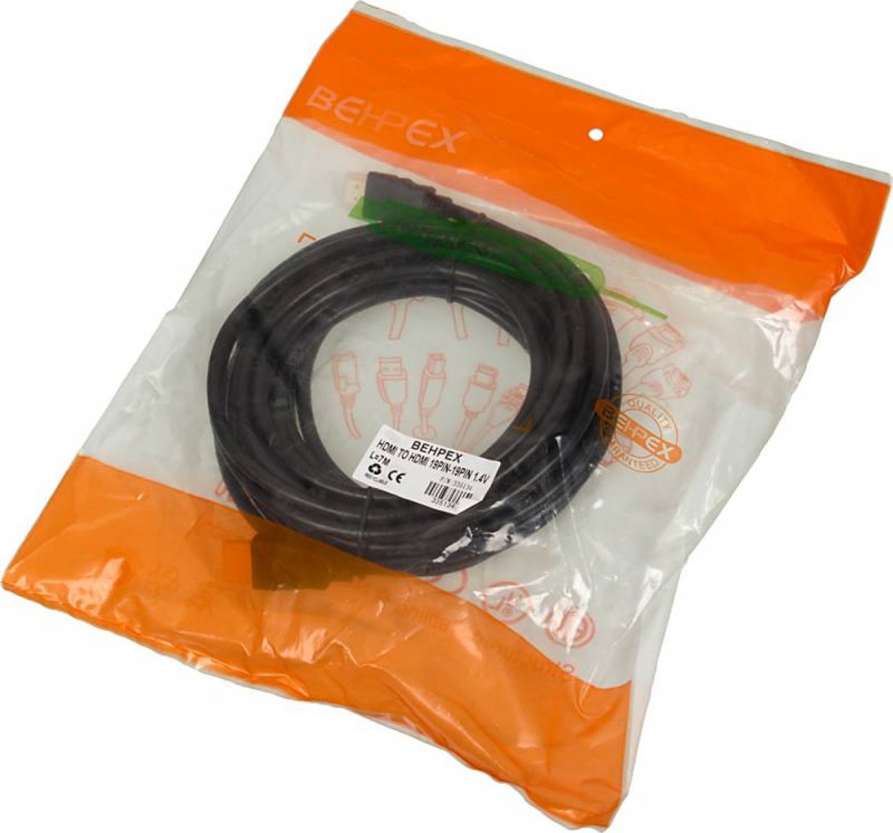 Кабель аудио-видео Noname High Speed ver.1.4 HDMI (m)/HDMI (m) 7м. позолоч.конт. черный Кабель аудио-видео Noname High Speed ver.1.4 HDMI (m)/HDMI (m) 7м. позолоч.конт. черный