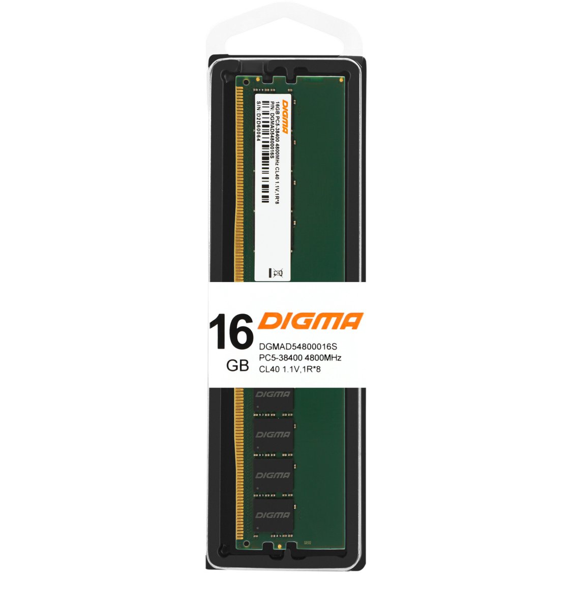 Изображение товара Оперативная память Digma DDR5 16Гб 4800МГц с низким энергопотреблением Изображение товара Оперативная память Digma DDR5 16Гб 4800МГц с низким энергопотреблением