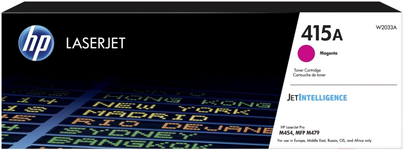 Изображение товара Лазерный пурпурный картридж HP 415A W2033A для HP LJ M454/MFP M479 2100 страниц