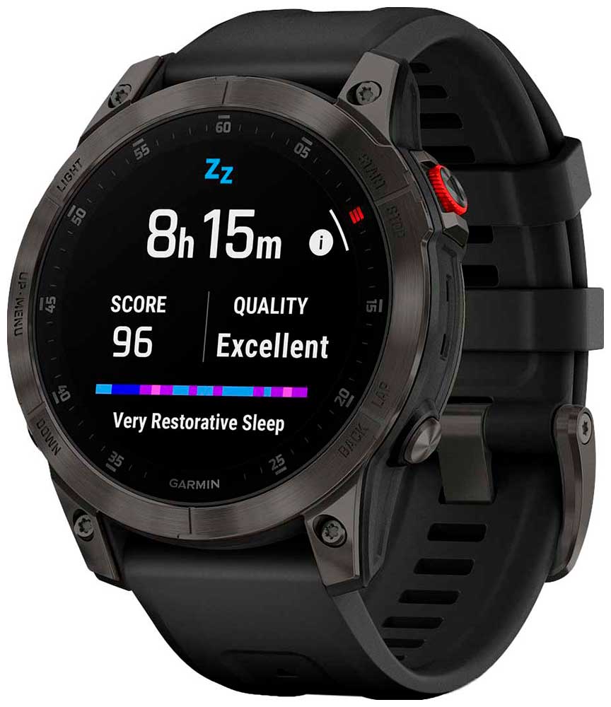 Изображение товара Спортивные часы Garmin Epix (Gen 2) BlackCarbone Gray DLC Ti, w/Silicone, BandEMEA (010-02582-11)