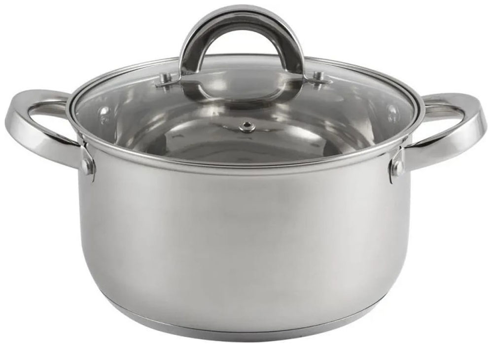 Изображение товара Кастрюля Mallony Mediano, 3.6 л, нержавеющая сталь, капсулированное дно, крышка (005444)