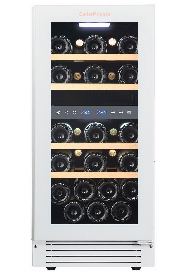 Изображение товара Встраиваемый винный шкаф Cellar Private CP027-2TWH 2-зонный 27 бутылок