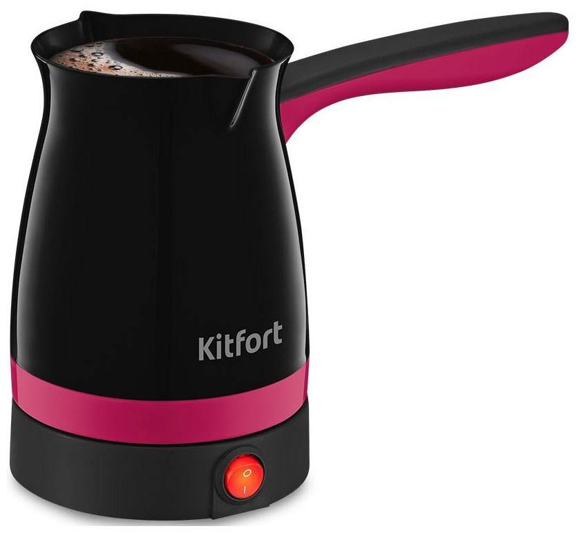 Электрическая турка Kitfort КТ-7183-1, черно-малиновый Электрическая турка Kitfort КТ-7183-1, черно-малиновый кофеварка kitfort электрическая турка кт 761 1