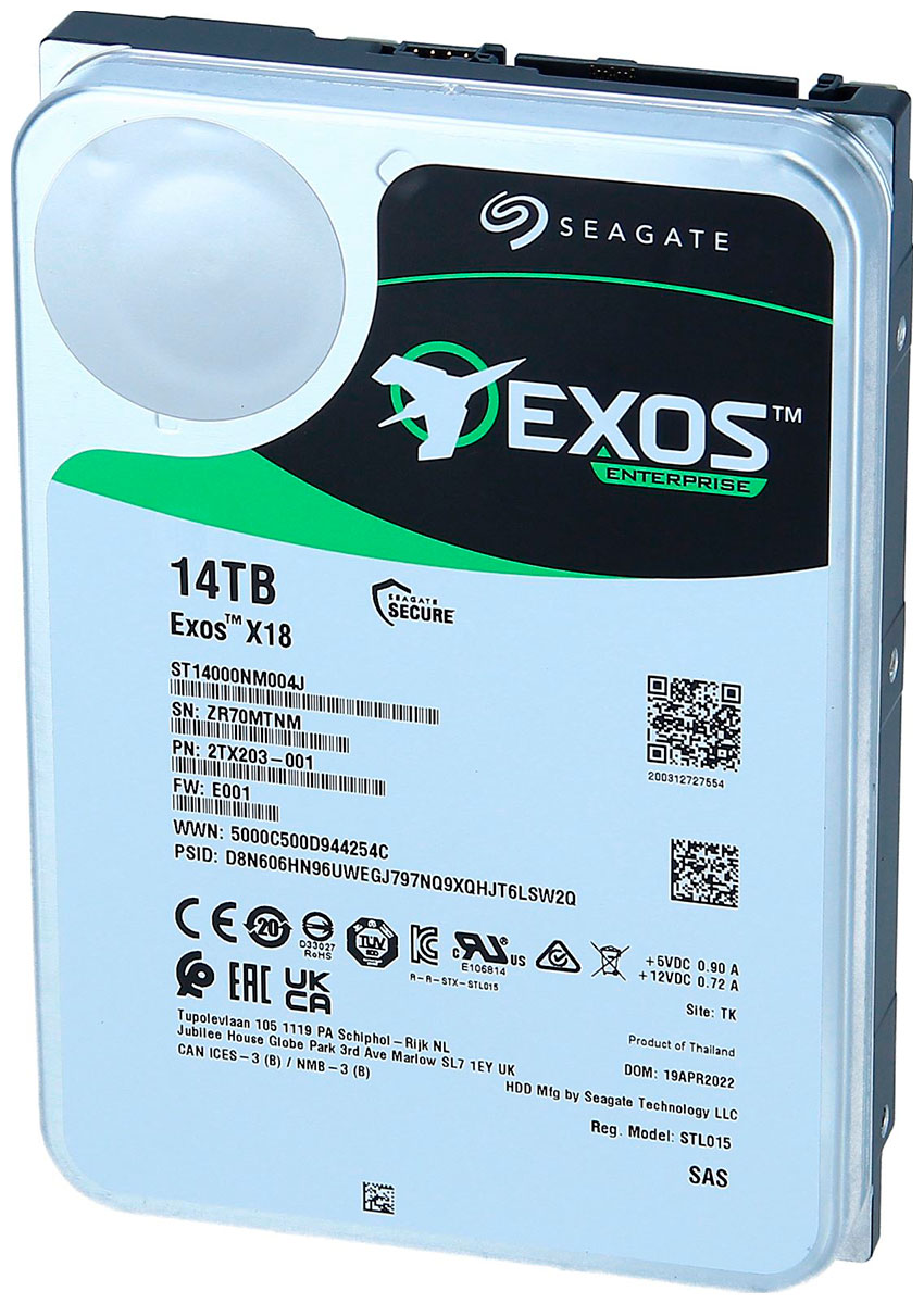 Изображение товара Жесткий диск Seagate Exos X18 14Tb 7200rpm SAS