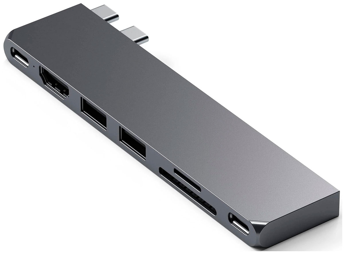 

Хаб USB Satechi USB-C Pro Hub Slim Adapter, серебристый (ST-HUCPHSS)