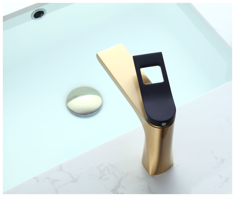 Изображение товара Смеситель для раковины Bronze de Luxe Element/матовое золото (EL02GB)