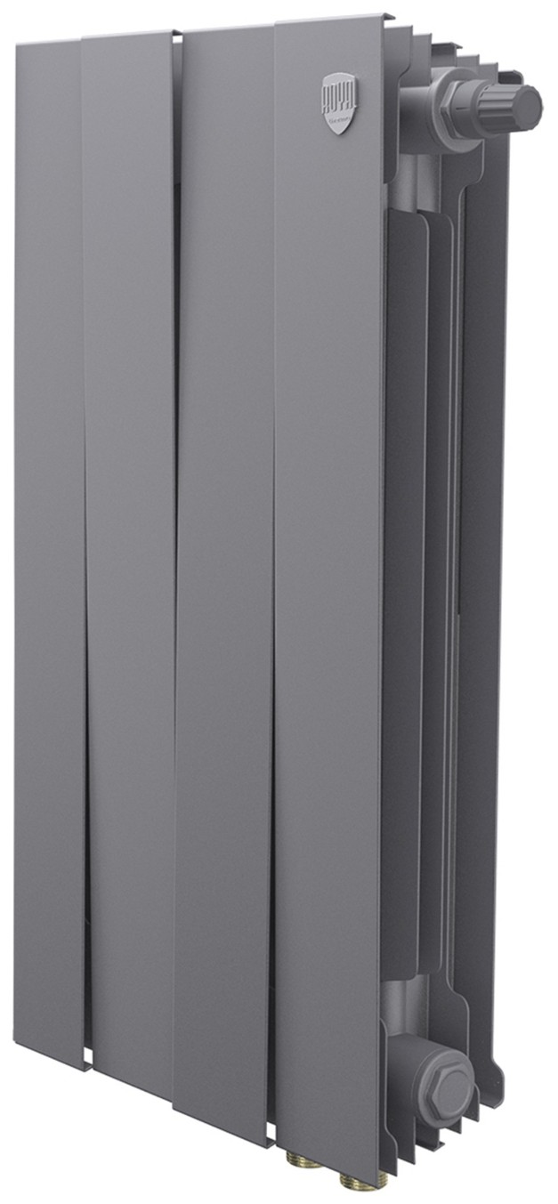 

Радиатор Royal Thermo PianoForte 500 Silver Satin VDR80 - 4 секции, Серебристый