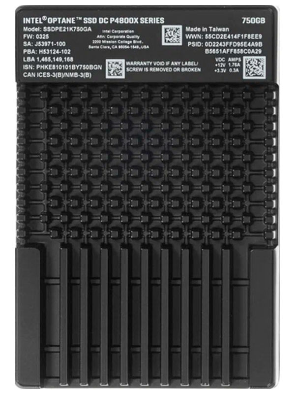 Изображение товара Серверный накопитель Intel 2.5 P4800X 750 Гб (SSDPE21K750GA01)