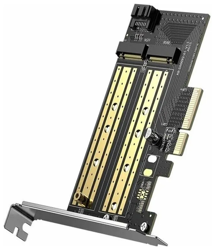 

Плата расширения Ugreen CM302 (70504) M.2 M-Key+M.2 B-Key to PCI-E 3.0, Expansion Card, черный