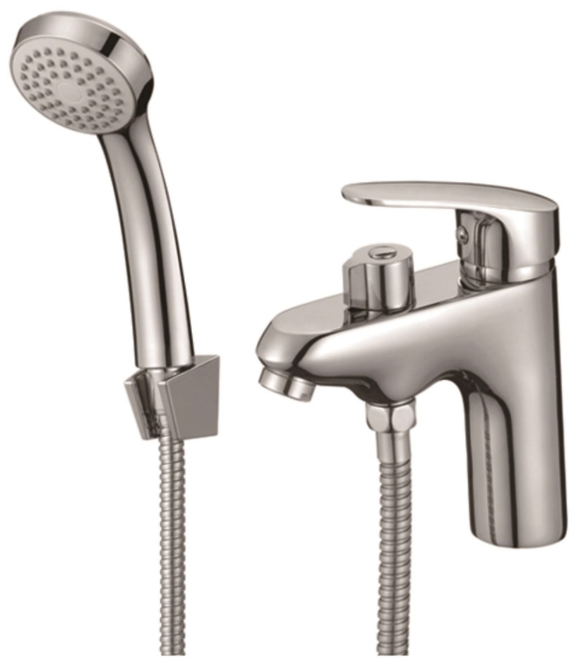 Изображение товара Смеситель для раковины с душевой лейкой D-Lin 302 хром стеновой с ограничителем расхода воды