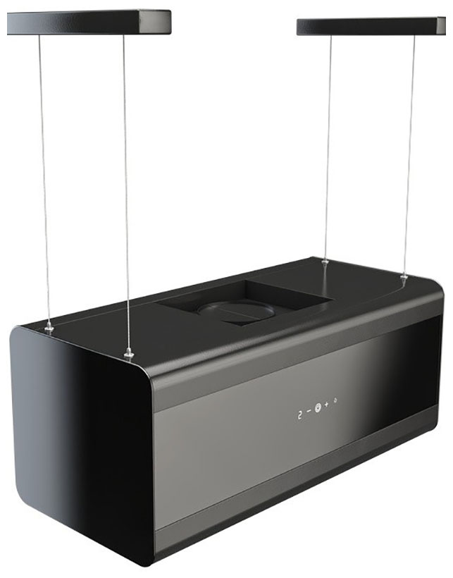 Изображение товара Дизайнерская островная вытяжка Konigin Deimos Black 81 с сенсорным управлением