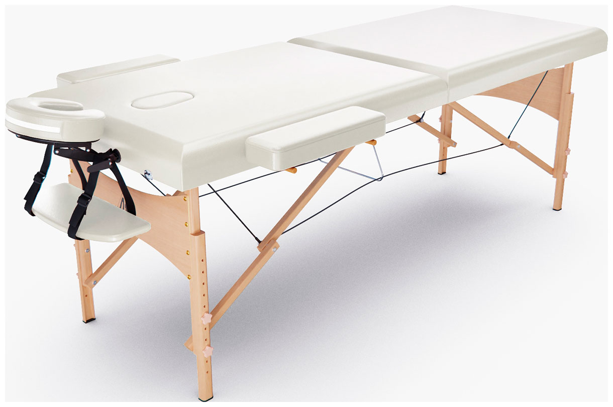 Изображение товара Массажный стол DFC NIRVANA Optima складной регулируемый кремового цвета