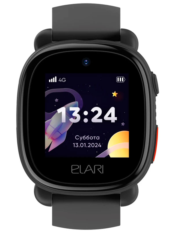 Изображение товара Детские часы-телефон Elari 4G Lite черные (KP-4G-L-BLK)