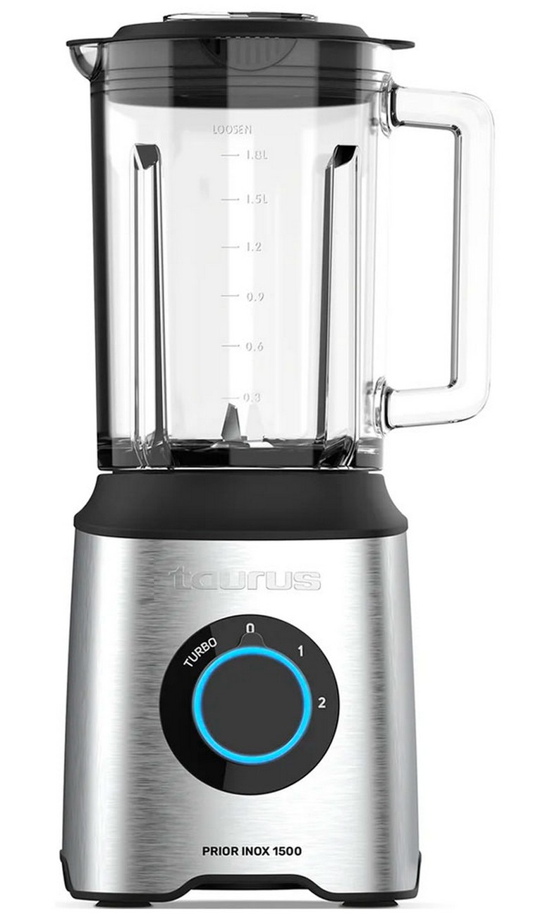 Изображение товара Стационарный блендер Taurus Prior Inox 1500 высокая мощность 1500 Вт стеклянный кувшин