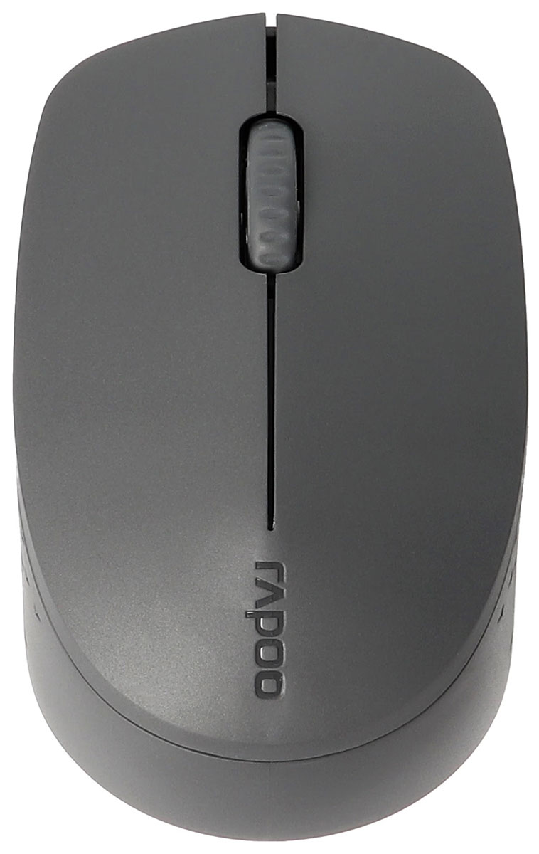 Изображение товара Беспроводная мышь Rapoo M100 Silent темно-серая Bluetooth и USB