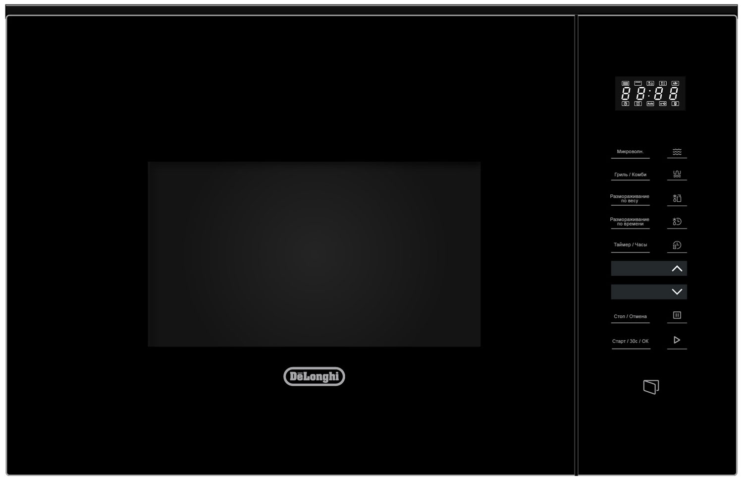 Изображение товара Встраиваемая микроволновая печь De'Longhi DMO 25NB ROMA с грилем 25 л черный