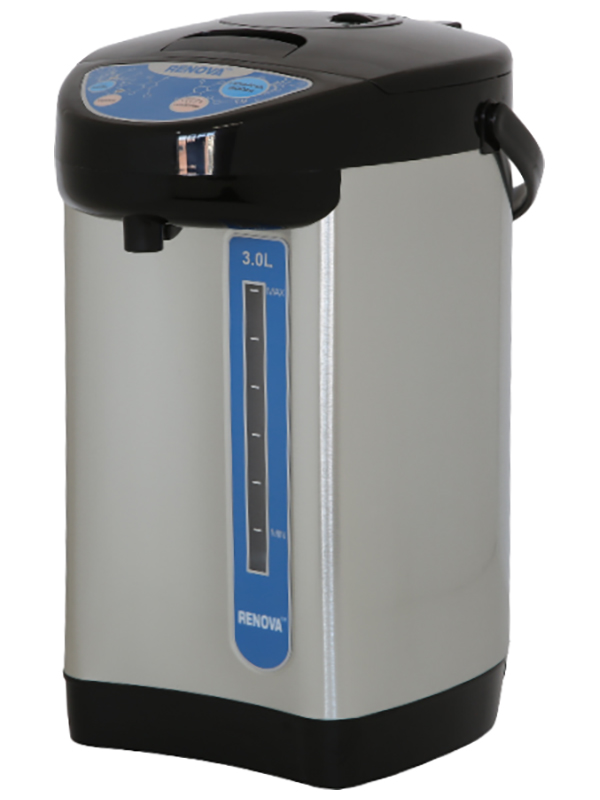 Изображение товара Термопот Renova TP3008-3DS1 3 л мощность 0.9 кВт черный и нержавеющая сталь