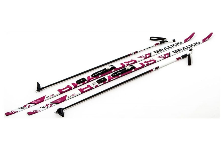 

Лыжи беговые STC NNN Rottefella - 180 STEP XT Lady, Белый/фиолетовый