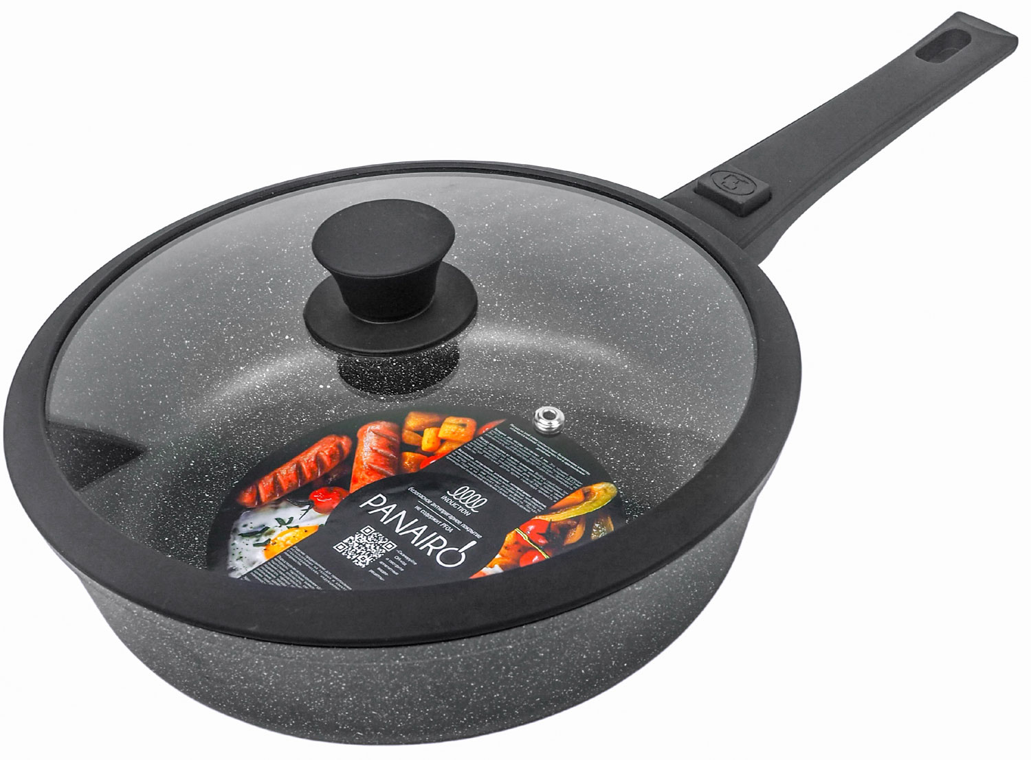 

Сковорода Panairo Expa induction, 24 см, c крышкой и съемной ручкой, индукция (Exp-24-G-S-K.sill-I)