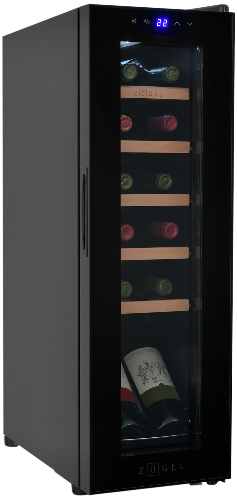 Изображение товара Винный шкаф Zugel ZCWF123B черный с температурным диапазоном 5-18°C