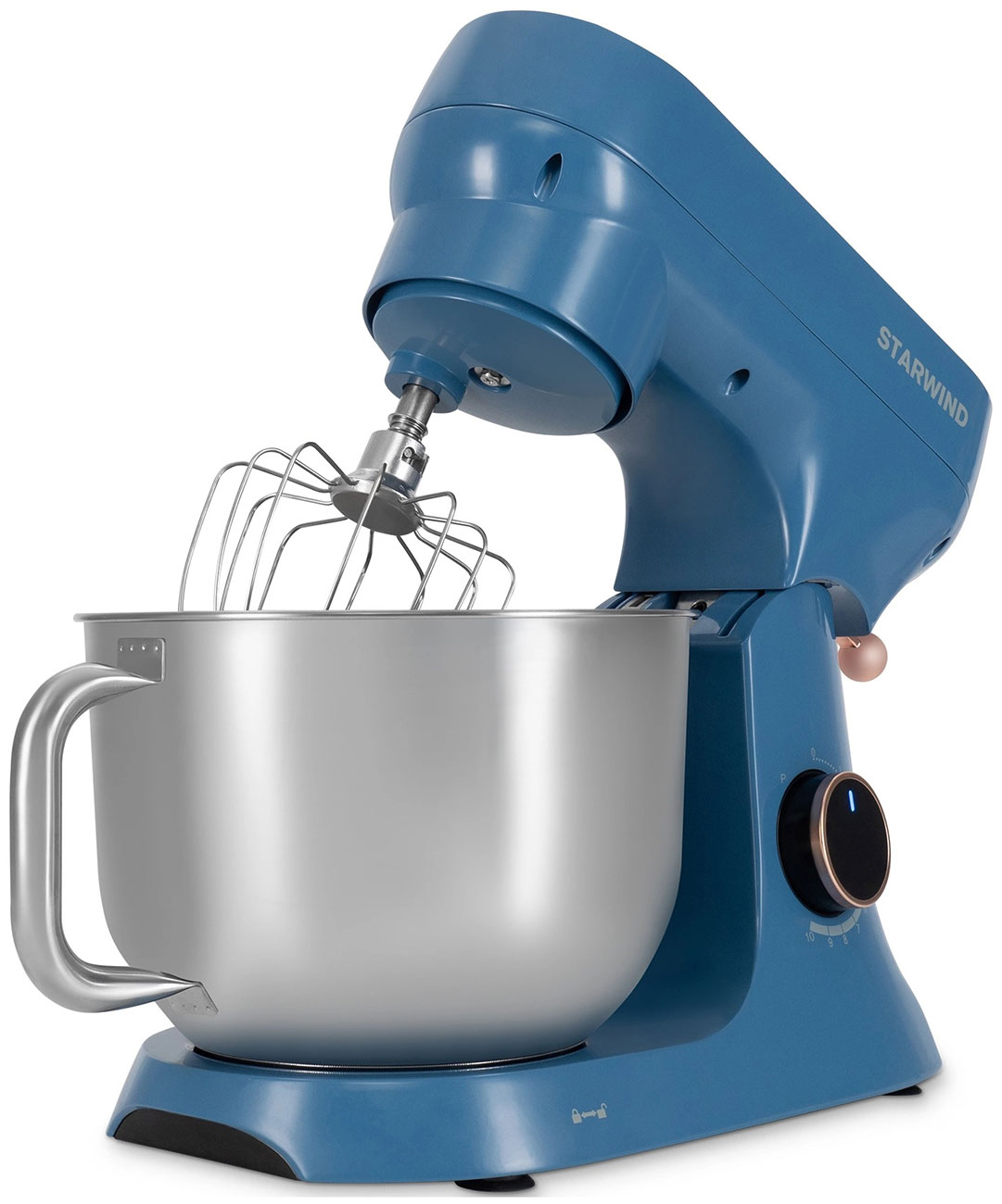 Изображение товара Миксер планетарный Starwind SPM4172 с 1800 Вт и чашей 7 л, васильковый