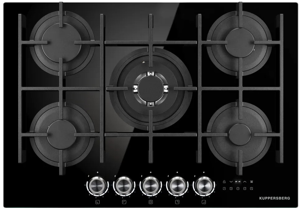 Изображение товара Газовая варочная панель Kuppersberg FG 78 B с 5 конфорками и электроподжигом