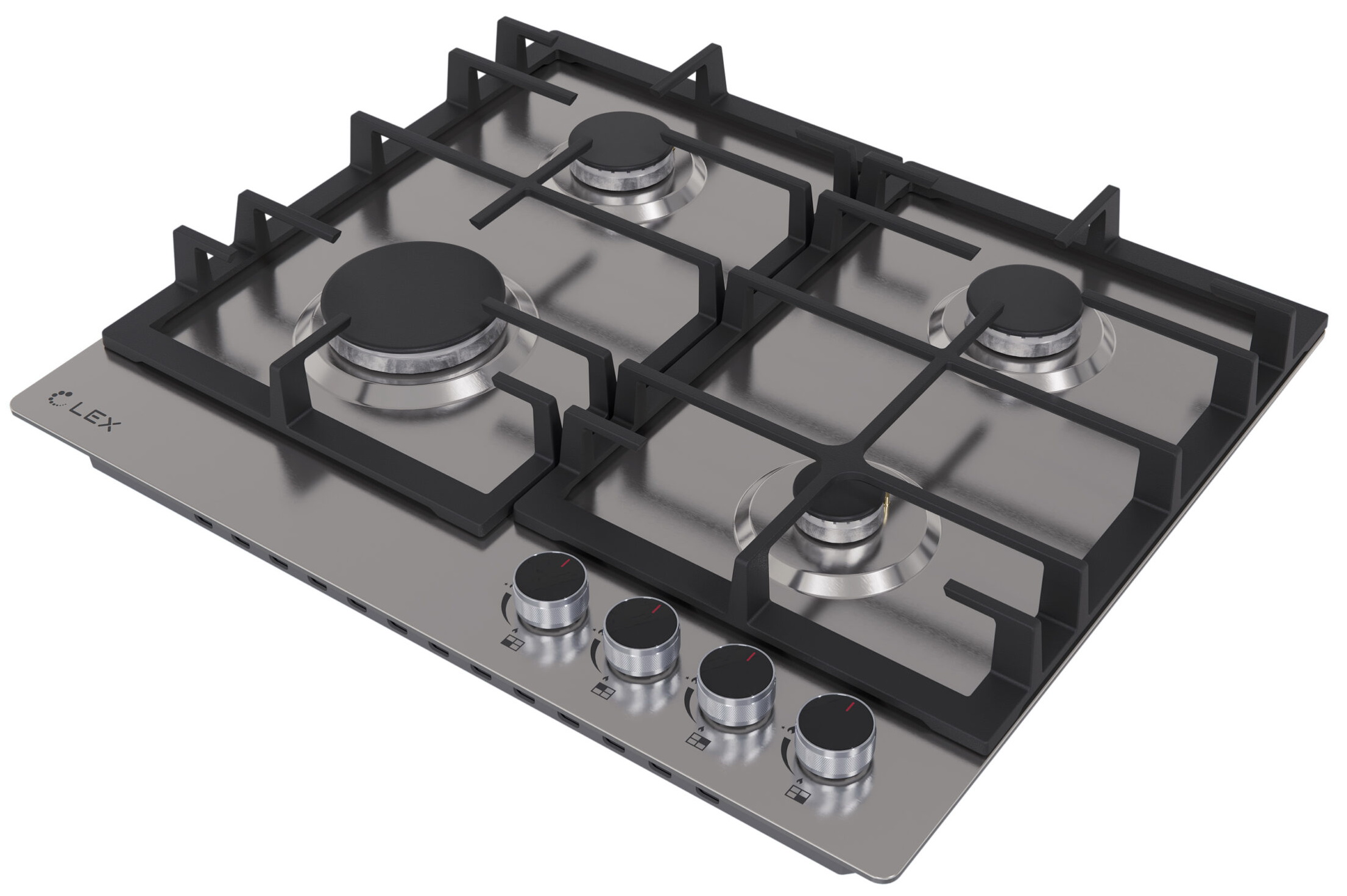 Изображение товара Газовая варочная панель LEX GVS 642-1 IX 4 конфорки нержавеющая сталь