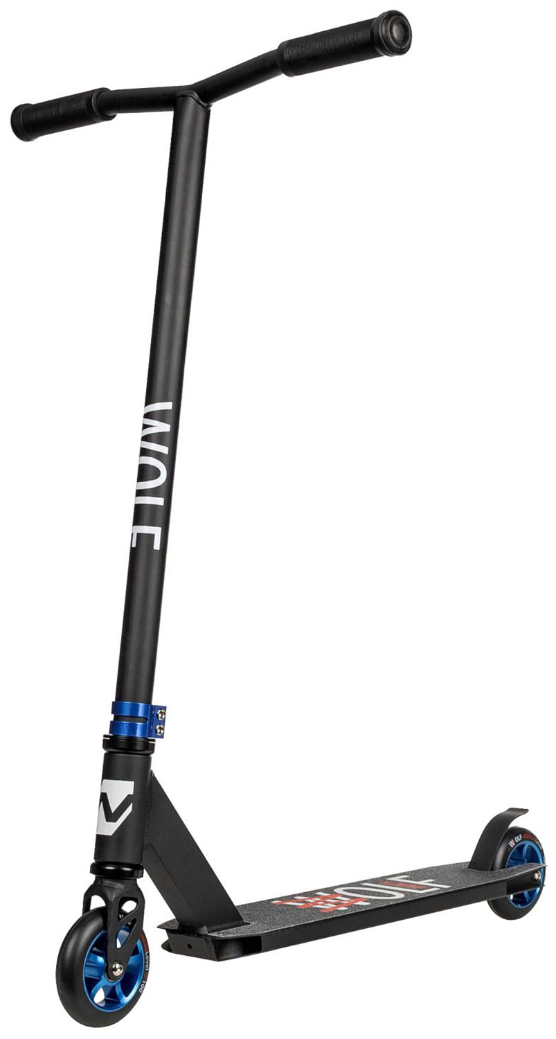 

Самокат Novatrack Wolf 30, 100 мм, черный с синим, Черный/синий