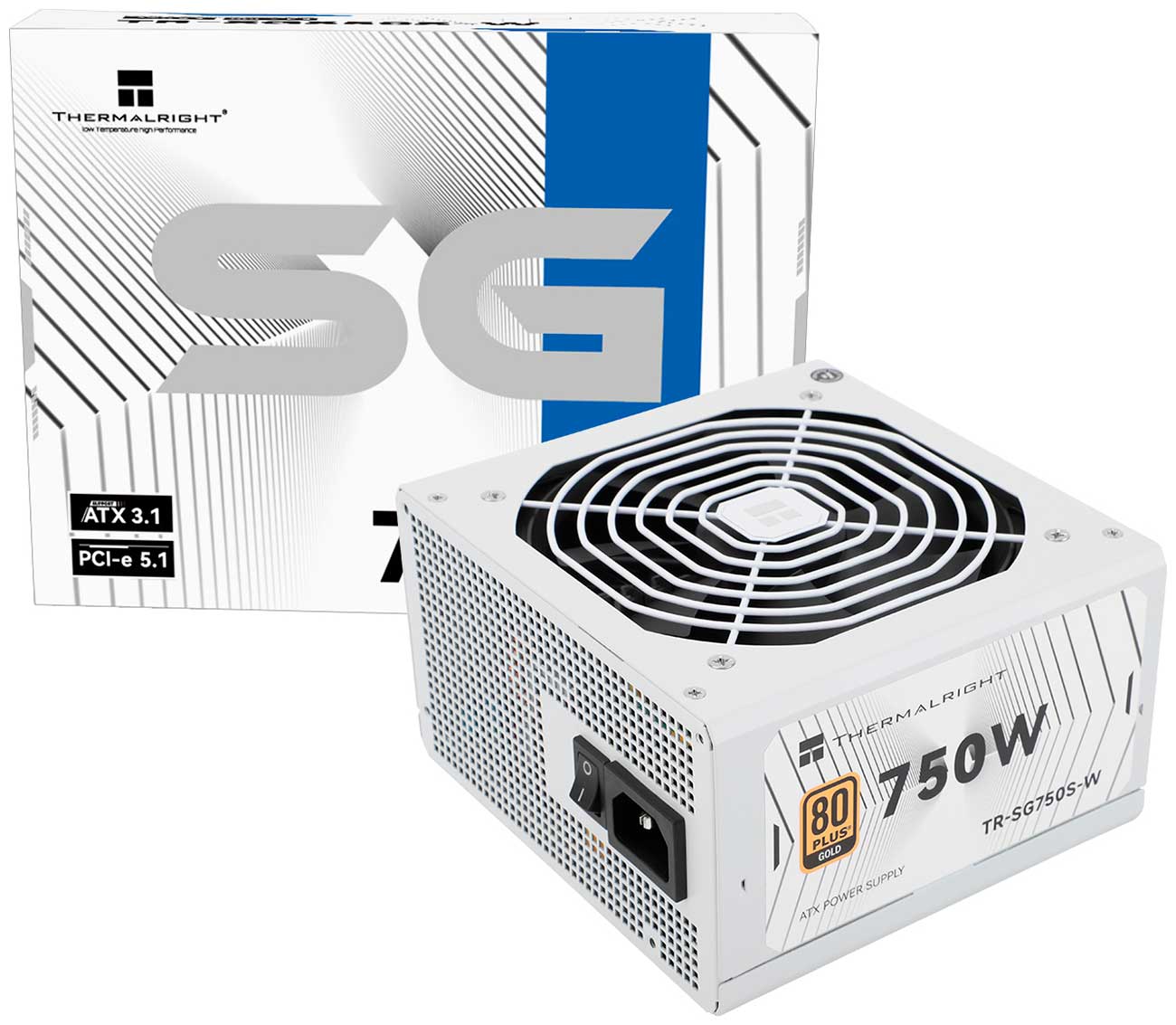Изображение товара Блок питания Thermalright 750W Gold ATX 3.1 White (TR-SG 750S-W)