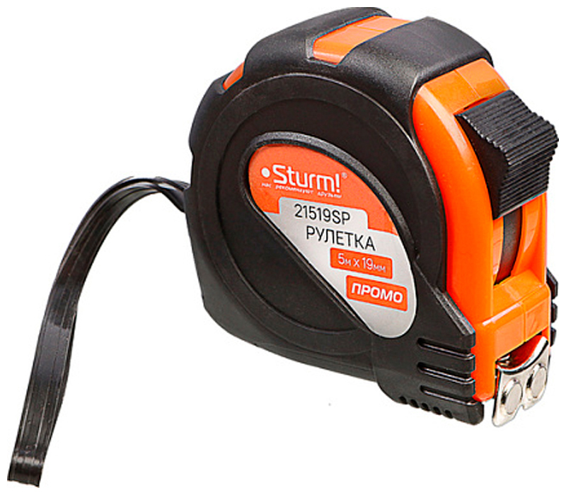 Изображение товара Рулетка Sturm! 21519SP Обрезиненный корпус, 5 м x 19 мм, магнит Изображение товара Рулетка Sturm! 21519SP Обрезиненный корпус, 5 м x 19 мм, магнит