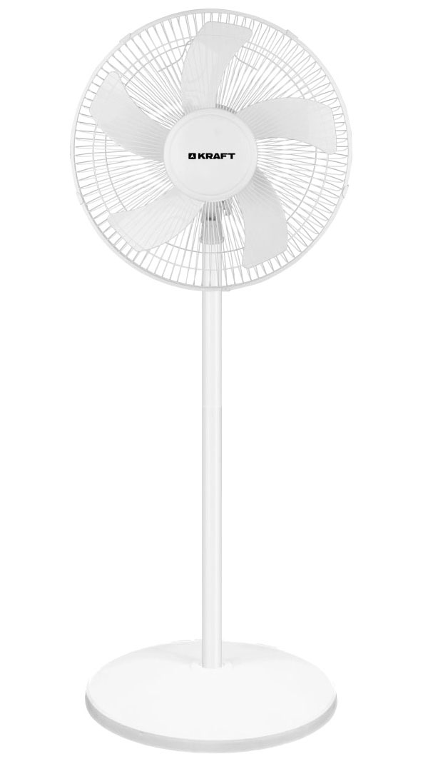 Изображение товара Напольный вентилятор Kraft KF-FS45-1631W белый 125 см 3 скорости вращение