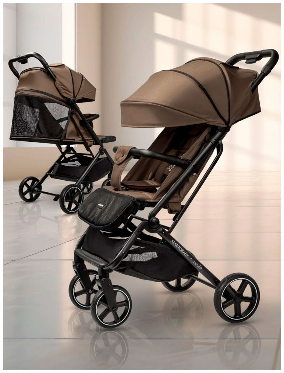 Изображение товара Коляска прогулочная Amarobaby Route, коричневый, AB23-10ROUTE/12