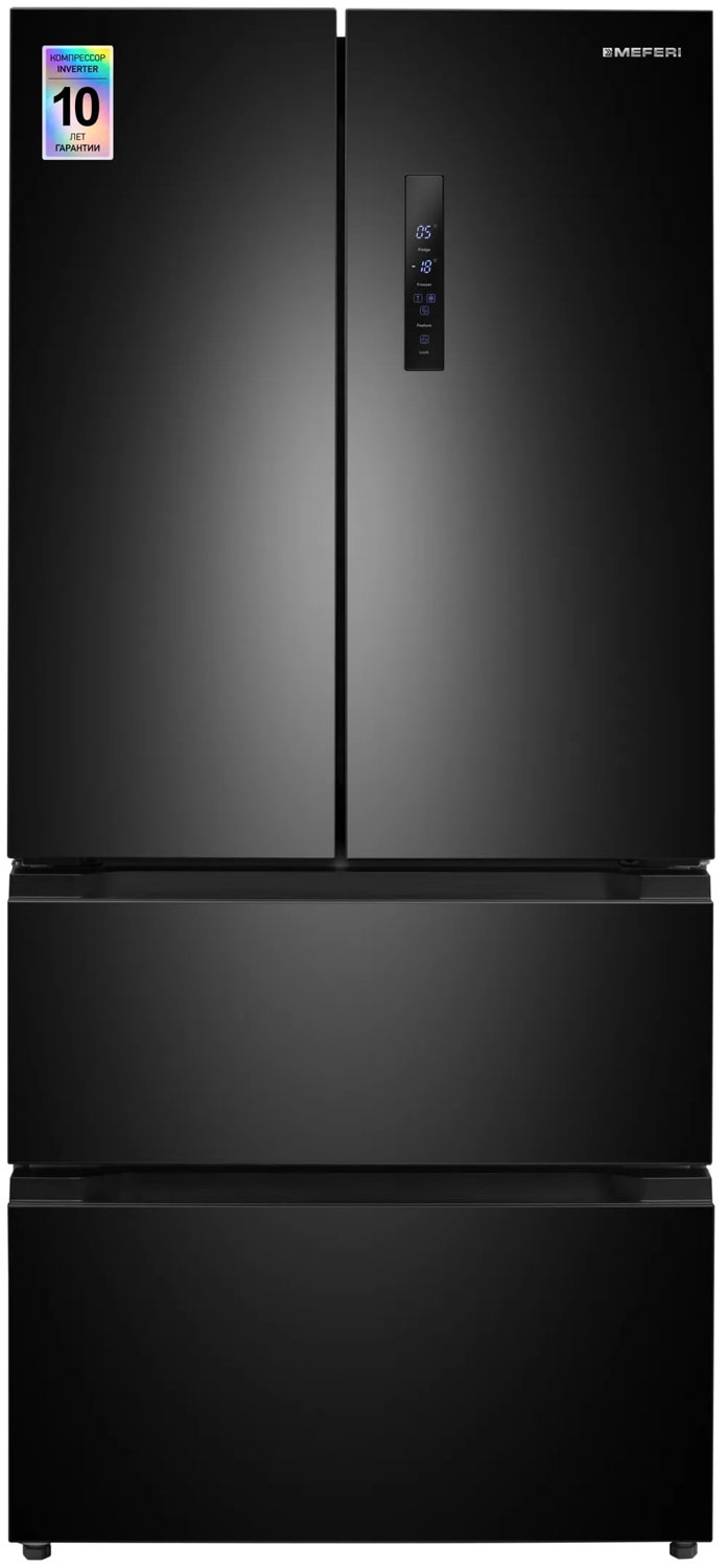 Изображение товара Многокамерный холодильник Meferi MFR83BLACK IX TOTAL NO FROST FRENCH DOOR COMFORT