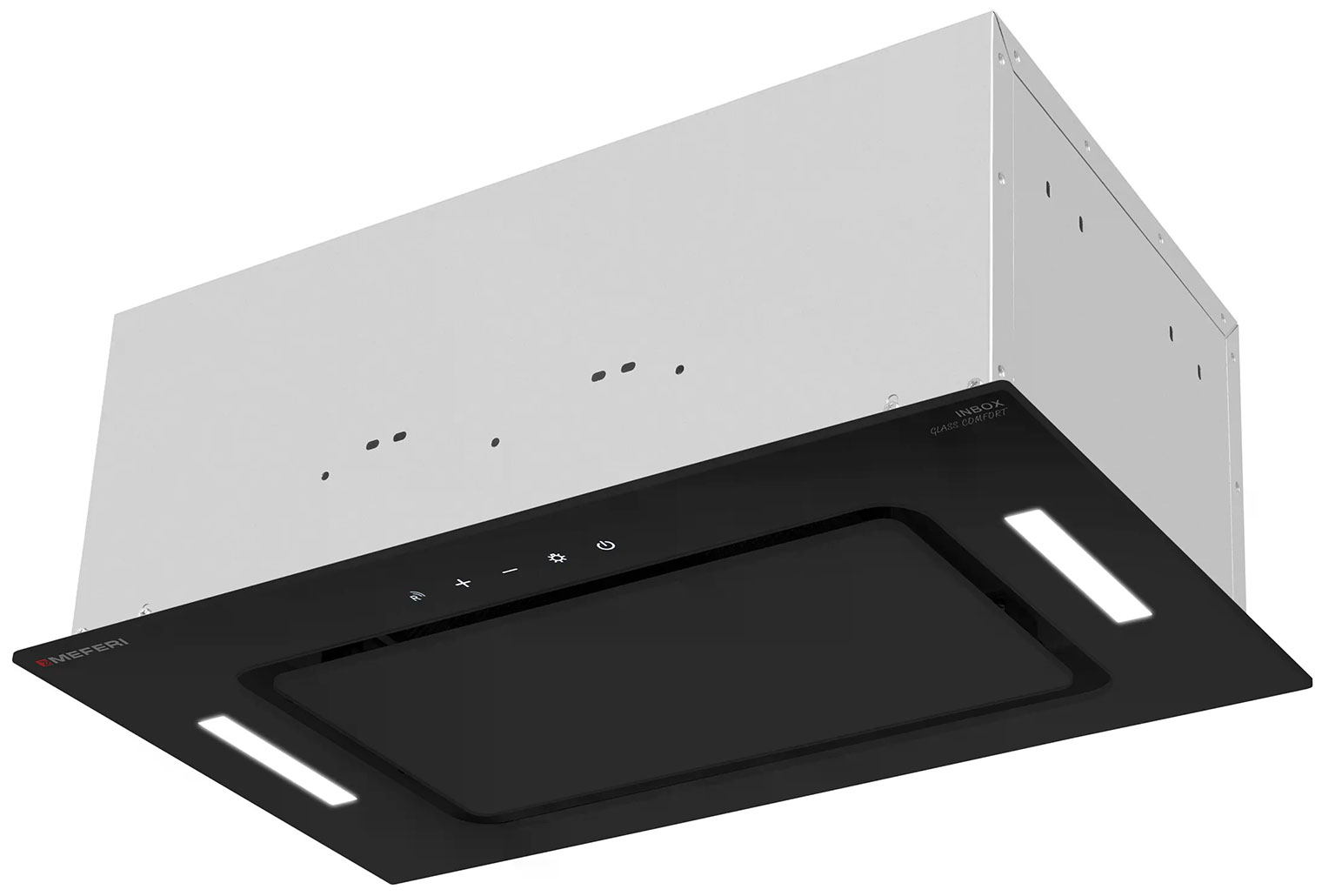 Изображение товара Вытяжка Meferi INBOX52BK GLASS COMFORT встраиваемая черная стеклянная мощностью 950 м3/ч